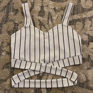 Striped Cross Top